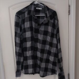 Sonoma Black and Gray Checkered Shirt